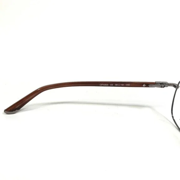 Chris Craft Eyeglasses Frames CF1003 03 Brown Gray Silver Square 56-18-145 - Picture 9 of 11